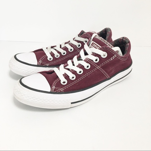 converse all star low maroon canvas
